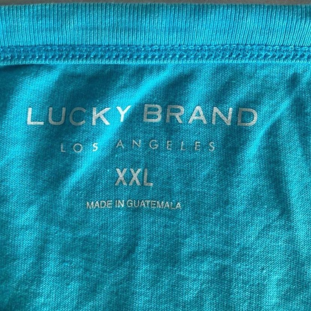 Lucky Brand Sky Blue Short Sleeve T-Shirt Sz XXL - Picture 5 of 7